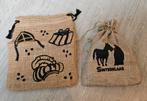 2x Kleine Sinterklaas jute zakjes NIEUW!, Diversen, Sinterklaas, Ophalen of Verzenden, Nieuw
