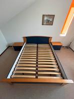 Tweepersoonsbed met nachtkastjes, Gebruikt, Tweepersoons, Ophalen of Verzenden, 160 cm