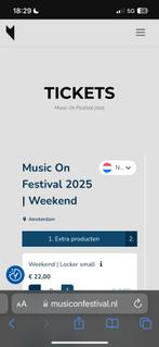 Music on tickets zaterdag, Tickets en Kaartjes, Twee personen