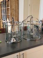 Chromen hanglampen, Huis en Inrichting, Lampen | Hanglampen, Ophalen, Zo goed als nieuw, Klassiek/modern, 75 cm of meer