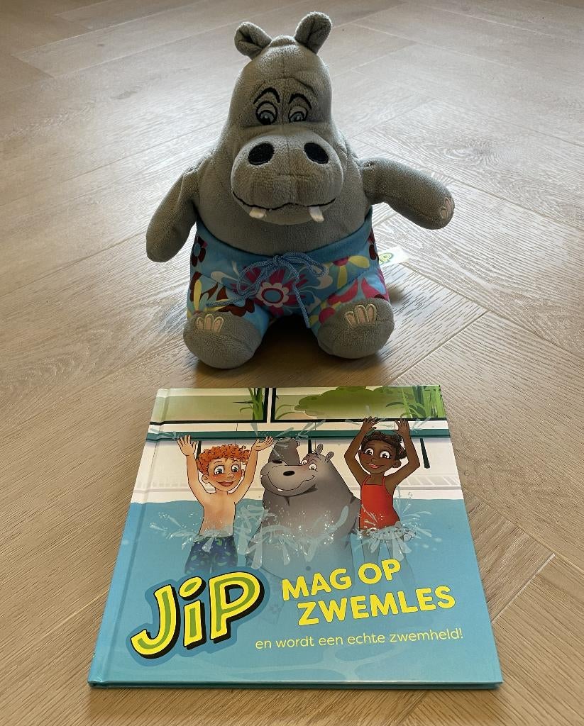 z.g.a. nieuw! Jip mag op zwemles boek met knuffel, Onbekend, 5 of 6 jaar, Fictie algemeen, Jongen of Meisje