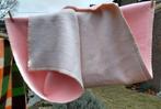 Heerlijk zacht 2 kleurig roze wit woon baby deken 160x100 cm, Gebruikt, Ophalen of Verzenden, Deken, 100 cm of meer