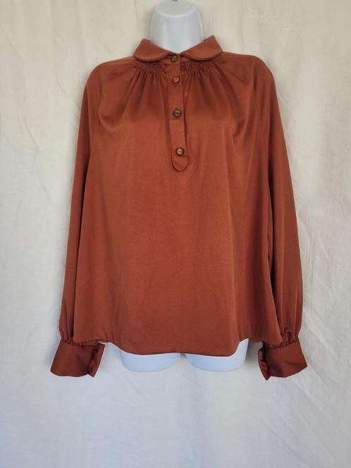 Leuke bruine ouderwetse damesblouse mt L, Kleding | Dames, Carnavalskleding en Feestkleding, Zo goed als nieuw, Kleding, Maat 42/44 (L)