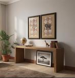 Ingelijste Prenten (zebra en okifant) in Houten Lijst, Huis en Inrichting, Ophalen, Zo goed als nieuw, Print, 50 tot 75 cm