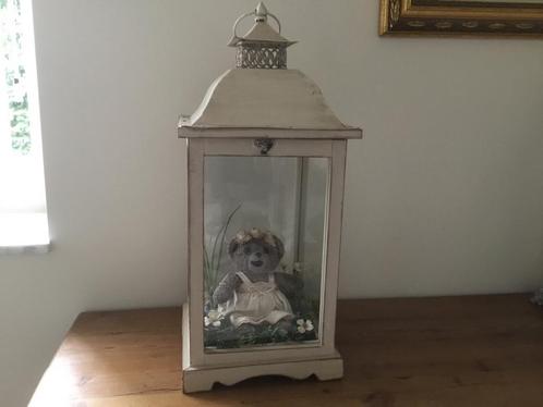 Windlicht/brocante decoratie/lantaren/witte lantarens, Antiek en Kunst, Curiosa en Brocante, Ophalen of Verzenden