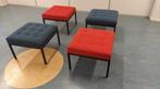 Vintage poef 4 stuks, Ophalen, Gebruikt, VIntage, Metaal