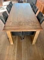 Mooie houten eettafel 100x240 cm, Ophalen, Gebruikt, Eikenhout, 200 cm of meer