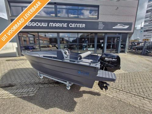 Qwest R450 Antraciet Poedercoat NIEUW, Watersport en Boten, Vis- en Consoleboten, Nieuw, 30 tot 50 pk, 3 tot 6 meter, Aluminium