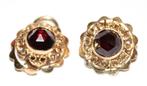 Antieke gouden oorbellen met granaatsteen, 14 karaat, Antiek en Kunst, Verzenden, Goud