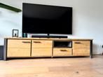Mangohout tv meubel, Ophalen, Gebruikt, 200 cm of meer, Minder dan 100 cm