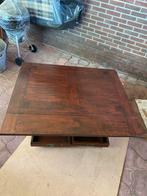 Houten Salontafel met Opbergruimte, Huis en Inrichting, Tafels | Eettafels, Gebruikt, 100 tot 150 cm, Ophalen of Verzenden, Vier personen