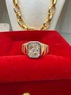Prachtige 14 karaats gouden zegelring, Sieraden, Tassen en Uiterlijk, Ringen, Ophalen of Verzenden, Nieuw, Goud
