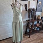 Zara | maxi-jurk | maxi-dress | groen | XL | 42, Galajurk, Zara, Maat 42/44 (L), Nieuw