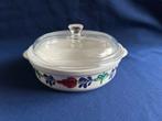 Boerenbont ovenschaal met glazen deksel maat 1, Ophalen of Verzenden