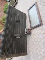 Buitendeur 212x105,5 plus bovenlicht 112x59 met dubbel glas, Ophalen, Zo goed als nieuw, Hout, Overige typen