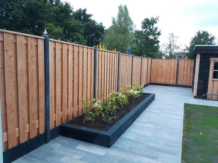 Schutting hout beton schutting incl plaatsing, Tuin en Terras, Schuttingen, Zo goed als nieuw, Hout, 1 tot 2 meter, Minder dan 3 meter