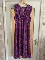 jurk roze/zwart/paars/blauw 48 Mt split, Ophalen of Verzenden, Nieuw, Maat 46/48 (XL) of groter, Onder de knie