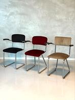 Vintage sledestoelen retro design eetkamerstoelen prijs p/st, Ophalen, Metaal, Gebruikt, Overige kleuren