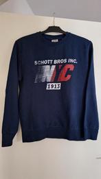 Blauwe sweater Schott, maat medium, Ophalen of Verzenden, Zo goed als nieuw, Maat 48/50 (M), Blauw