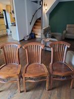 6 Koloniale Teak Stoelen, Antiek en Kunst, Antiek | Meubels | Stoelen en Banken, Ophalen of Verzenden