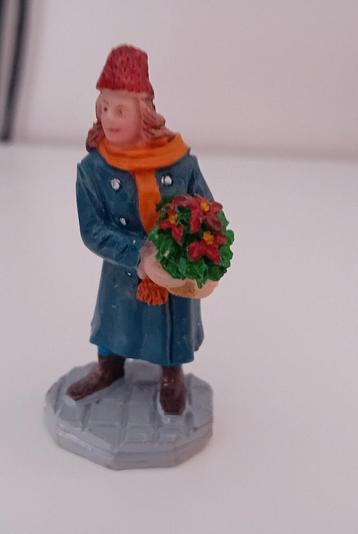 Lemax pretty poinsettia, retired, Lemax figuur Kerstdorp beschikbaar voor biedingen