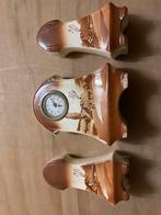 Oude schoorsteen mantel klok met vaasjes, Antiek en Kunst, Ophalen of Verzenden