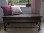 Bankje met hout snijwerk, Ophalen, Gebruikt, Minder dan 75 cm, Tweepersoons