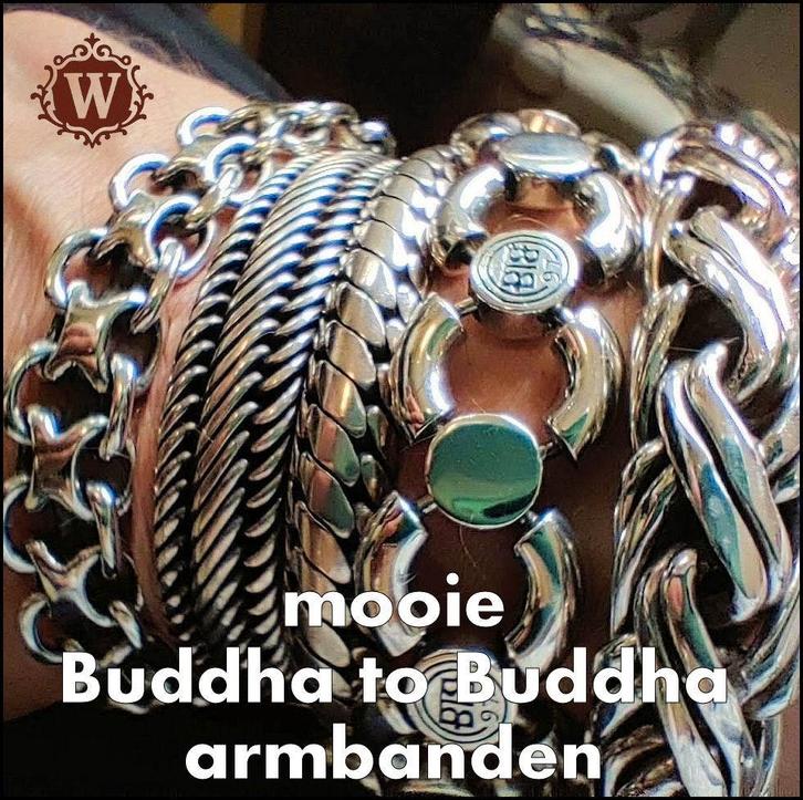 Prachtige Collectie Buddha to Buddha armbanden, Sieraden, Tassen en Uiterlijk, Armbanden, Zo goed als nieuw, Zilver, Zilver, Ophalen of Verzenden