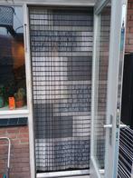 Vliegenhor van hulzen - aanpasbaar, antraciet/wit, Ophalen, Kunststof, 80 tot 100 cm, Hordeur