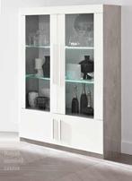 Buffet-Vitrinekast Granada Hoogglans breedte 116 cm- SALE---, Huis en Inrichting, Ophalen of Verzenden, Nieuw, 25 tot 50 cm