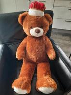 Grote knuffel beer XL met kroon nieuw, Ophalen of Verzenden, Nieuw, Beer
