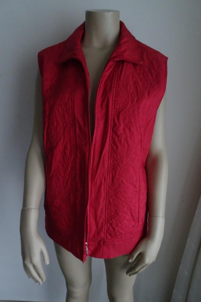 rode dunne bodywarmer maat 46, Kleding | Dames, Bodywarmers, Zo goed als nieuw, Maat 42/44 (L), Rood, Ophalen