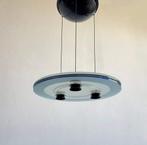 zwevende vintage space age hanglamp, Ophalen of Verzenden, Gebruikt, Glas, Minder dan 50 cm