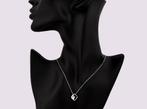 Witgoud 585 ketting, 0.08 Carat Diamanten, Nieuw, 40-45 Cm., Verzenden, Geen, Nieuw, Met edelsteen