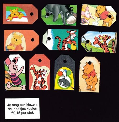 9569) winnie de pooh - poeh labeltje(s), 15 cent per stuk, Verzamelen, Disney, Zo goed als nieuw, Winnie de Poeh of vrienden, Ophalen of Verzenden