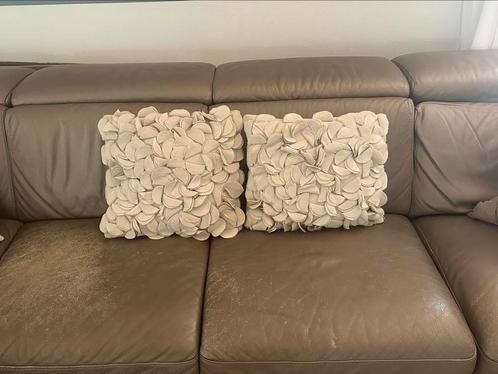 Sierkussens beige ecru, Huis en Inrichting, Woonaccessoires | Kussens, Vierkant, Ophalen of Verzenden