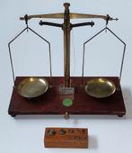 Apothekersweegschaal + gewichten, Reyers & Zoon, Amsterdam  , Antiek en Kunst, Ophalen of Verzenden