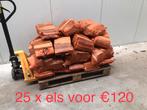 25 zakken haardhout voor €120.  Bij oussoren haardhout, Minder dan 3 m³, Ophalen