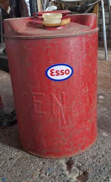 Oude Esso benzine olie schenk kan vintage verzamel decoratie beschikbaar voor biedingen