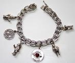 Originele Retro Amerikaanse Sterling Zilver Bedel Armband, Sieraden, Tassen en Uiterlijk, Antieke sieraden, Armband, Zilver, Verzenden