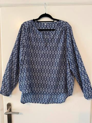 Tuniek blauw wit | Zeeman | maat 48 | print blouse beschikbaar voor biedingen
