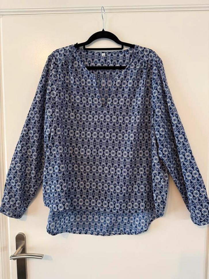 Tuniek blauw wit | Zeeman | maat 48 | print blouse, Kleding | Dames, Blouses en Tunieken, Zo goed als nieuw, Maat 46/48 (XL) of groter