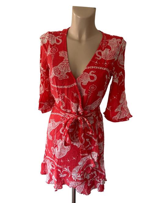 Alix jurk S, Kleding | Dames, Jurken, Zo goed als nieuw, Maat 36 (S), Rood, Onder de knie, Ophalen of Verzenden