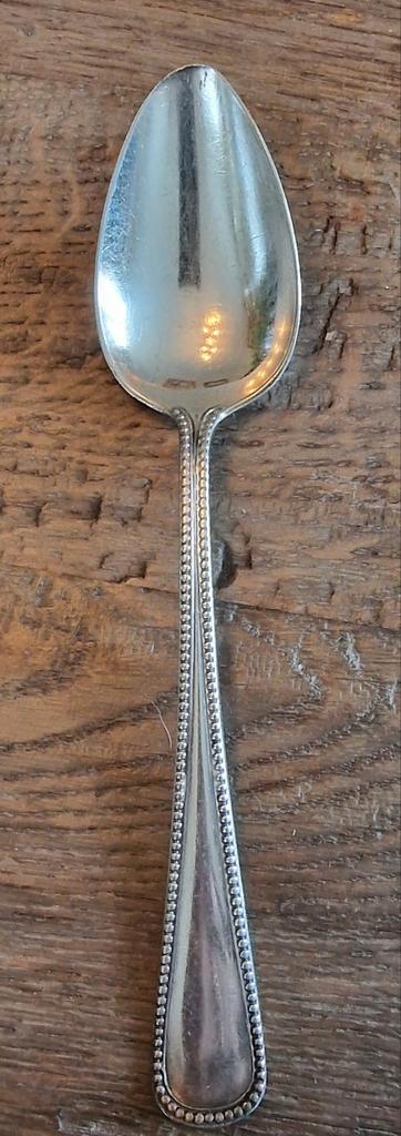 Gero Verzilverde Dinerlepel Parelrand, Antiek en Kunst, Antiek | Bestek, Ophalen of Verzenden