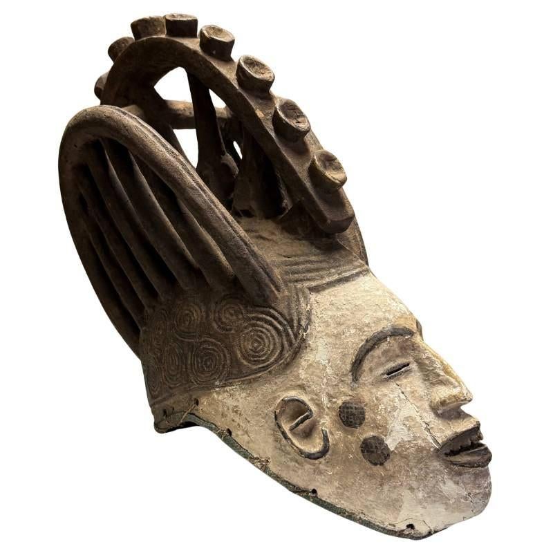 Agbogho Mmuo masker van de Igbo uit Nigeria, Ophalen of Verzenden, Gebruikt