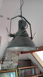 Industriële hanglamp, Huis en Inrichting, Lampen | Hanglampen, Ophalen, Zo goed als nieuw, Glas, Industrïeel