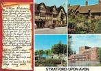 Ansichtkaart	Stratford-upon-Avon (Engeland)	4-luik	William S, Verzenden, 1960 tot 1980, Gelopen, Engeland