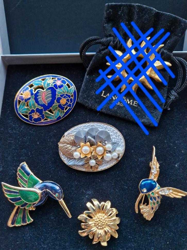 Broches, vintage, o.a. SphinX, diverse prijzen, Sieraden, Tassen en Uiterlijk, Broches, Zo goed als nieuw, Overige materialen
