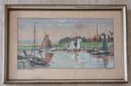 Tekening Vollenhoven de Haven door C.V.D Leer, Antiek en Kunst, Ophalen of Verzenden