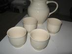 Nw 5 delige melk set ecru bekers + melkkan €5.50, Overige typen, Ophalen of Verzenden, Zo goed als nieuw, Overige stijlen